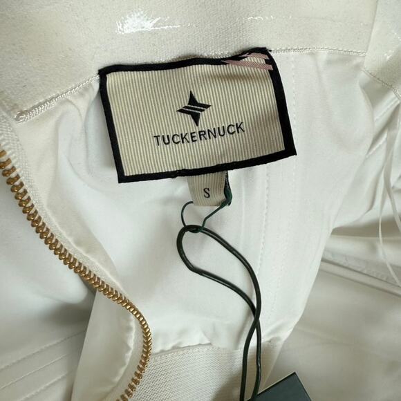 NWT Tuckernuck Strapless Peplum Gingham Print Top - Picture 4 of 6